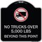 Signmission No Trucks Over Beyond This Point W/ Graphic Heavy-Gauge Aluminum Sign, 18" x 18", BS-1818-23555 A-DES-BS-1818-23555 - alternate 1